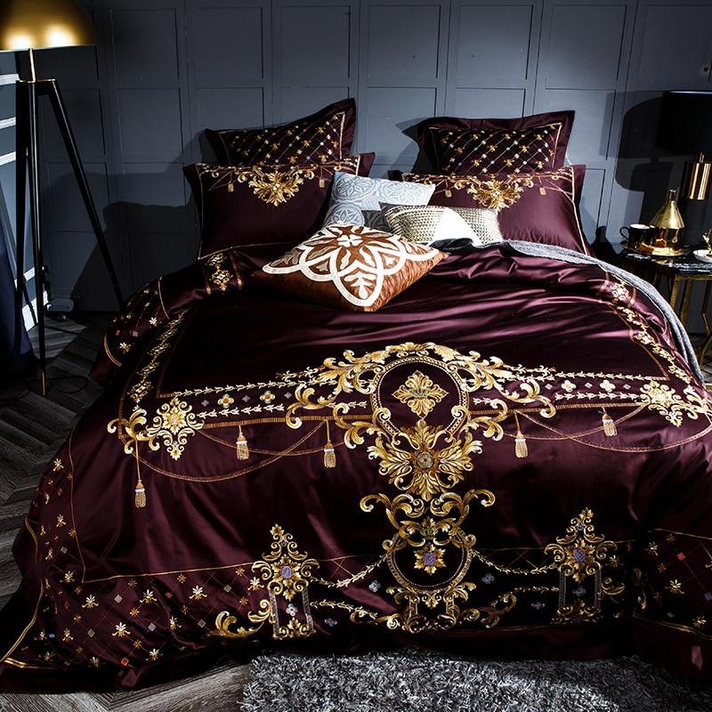 Egyptian Cotton Royal Burgundy Luxury Set