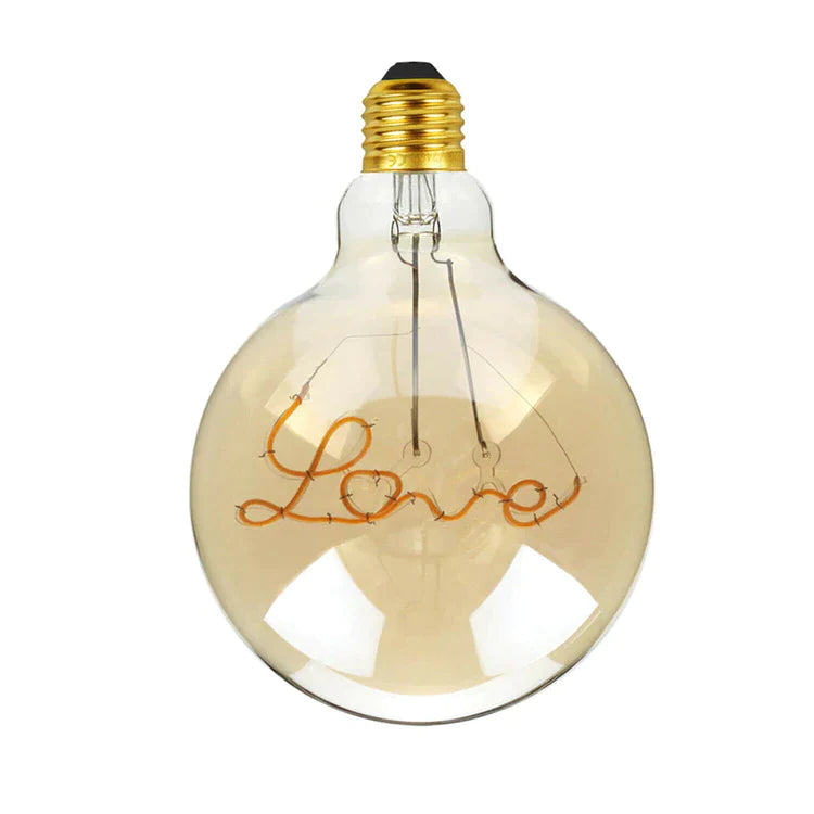 LED Soft Light G125 E27 Love 4W Filament Glass Retro Warm White