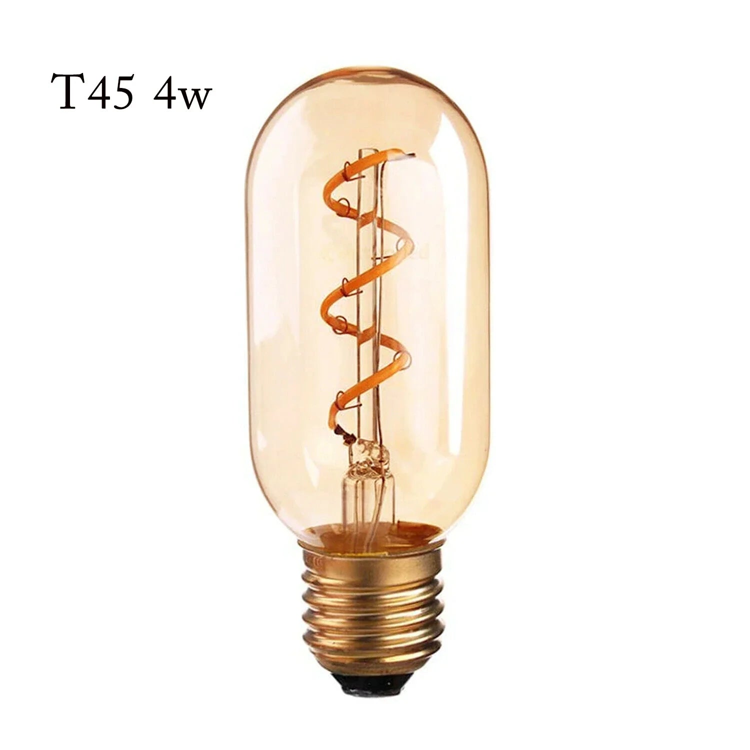 LED E27 T45 4W Edison Filament Glass Retro Warm White