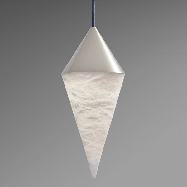 Serena Contemporary Alabaster Cone Pendant, Simple Pendant Light