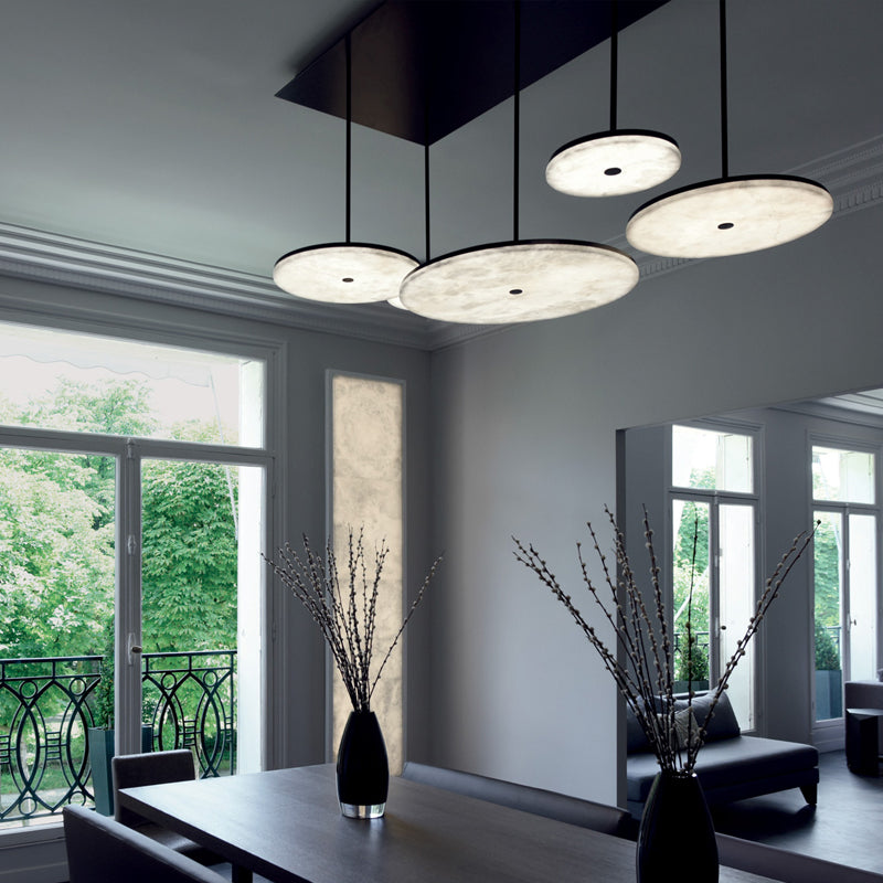 Seraphina Luxurious Contemporary Alabaster Chandelier Light for Living and Dining Spaces