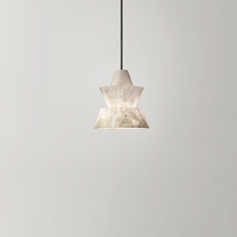 Lab Small Alabaster Coffee Table Pendant, Modern Pendant Light