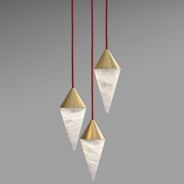 Serena Alabaster Contemporary Alabaster Cone Chandelier