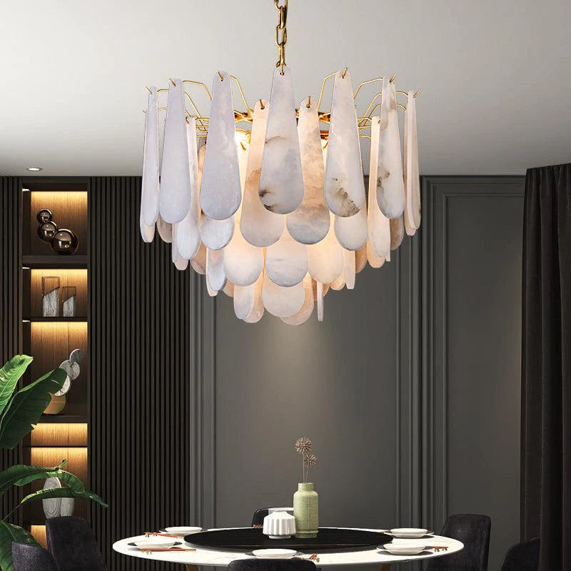 Alabaster Foyer Chandelier