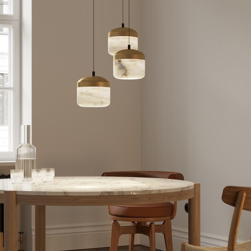 Ava Radiance - United Alabaster Pendant, Kitchen Pendant Light