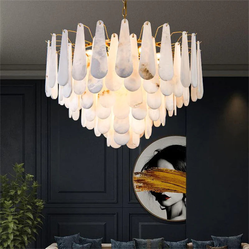 Alabaster Foyer Chandelier