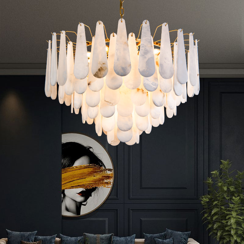 Stella Spanish Alabaster Luxury Lighting Fixtures, Elegant Chandeliers