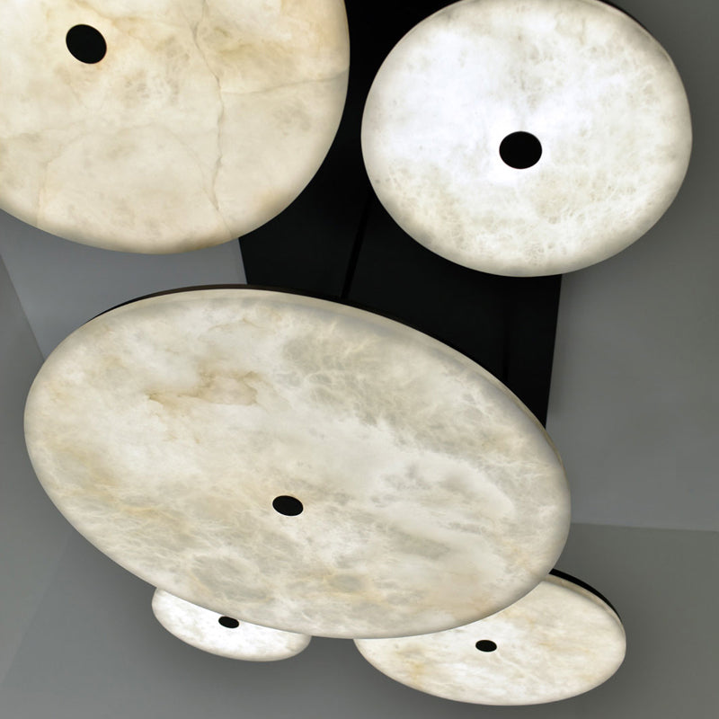 Seraphina Luxurious Contemporary Alabaster Chandelier Light for Living and Dining Spaces