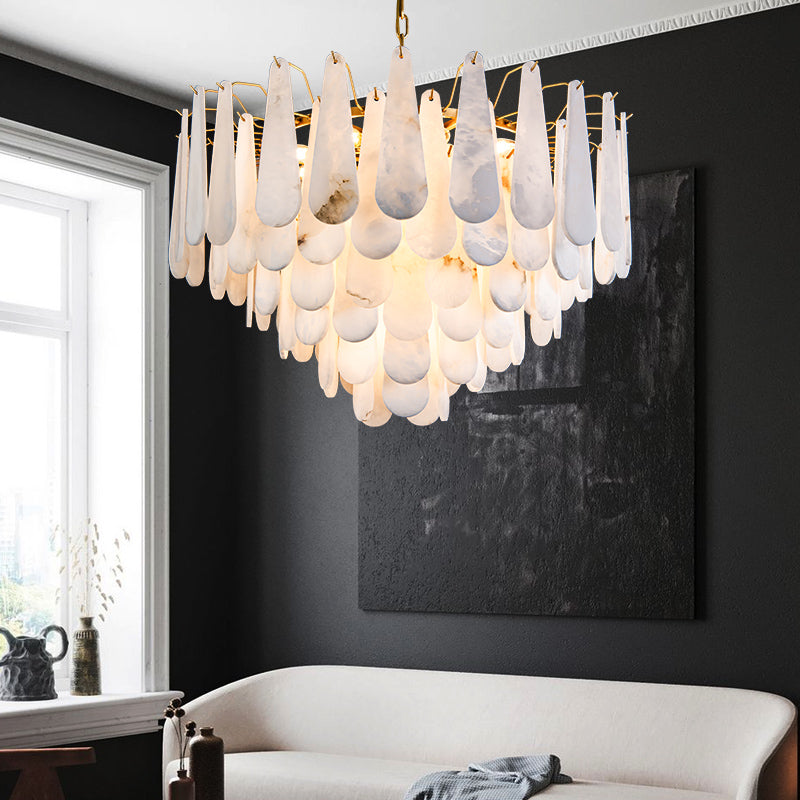 Stella Spanish Alabaster Luxury Lighting Fixtures, Elegant Chandeliers