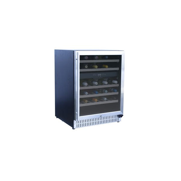 TrueFlame 24-Inch 5.3 Cu. Ft. Outdoor Rated Dual Zone Wine Cooler (TF-RFR-24WD)