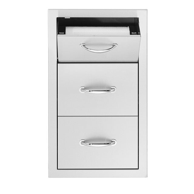 TrueFlame 17-Inch Vertical 2-Drawer & Paper Towel Holder Combo (TF-TDC-17)
