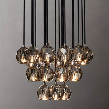 Bille De Crystal Ball Cluster Chandelier 24"