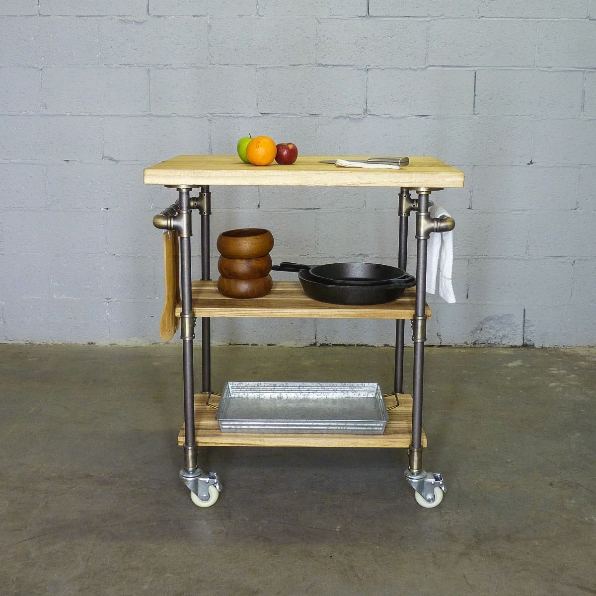 Three Tier Wooden Kitchen Island