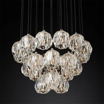 Bille De Crystal Ball Cluster Chandelier 24"