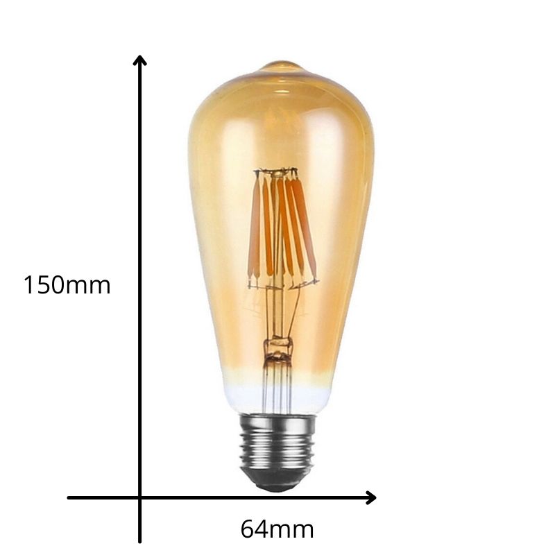 E27 8W Dimmable Retro Classic LED Filament Bulb