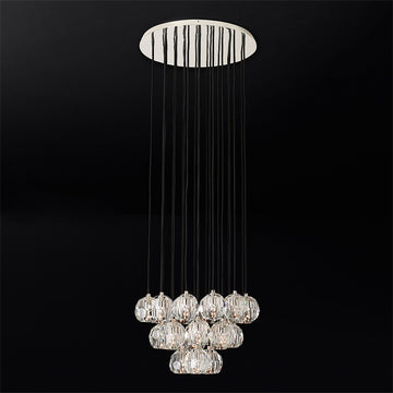 Bille De Crystal Ball Cluster Chandelier 24"