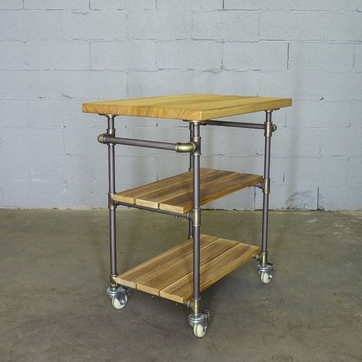 Three Tier Wooden Kitchen Island