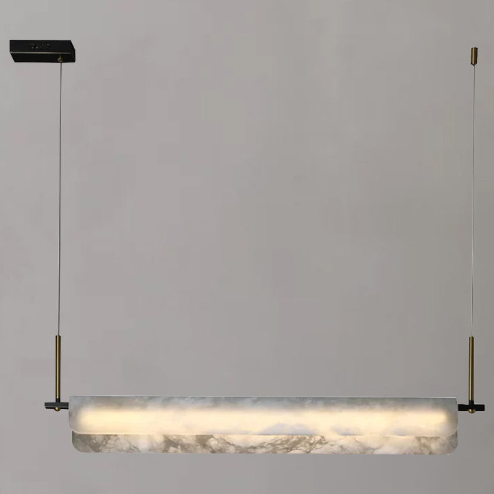 Modern Alabaster Linear Pendant Chandelier