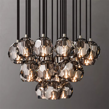 Bille De Crystal Ball Cluster Chandelier 24"