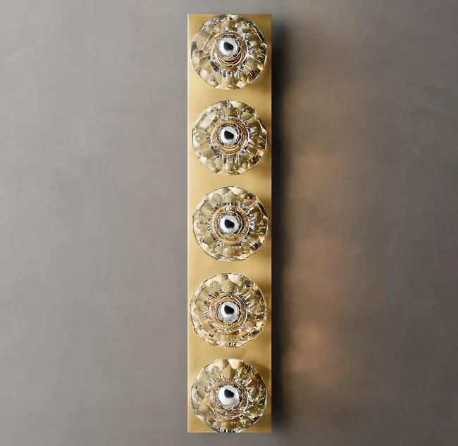 Bellanca Modern Crystal Ball Glass Grand Linear Wall Sconce