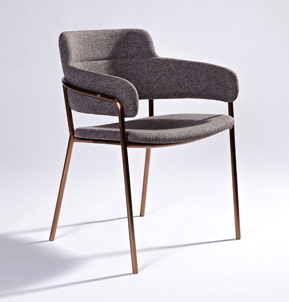 Lara - Rose Gold Base Dining Chair