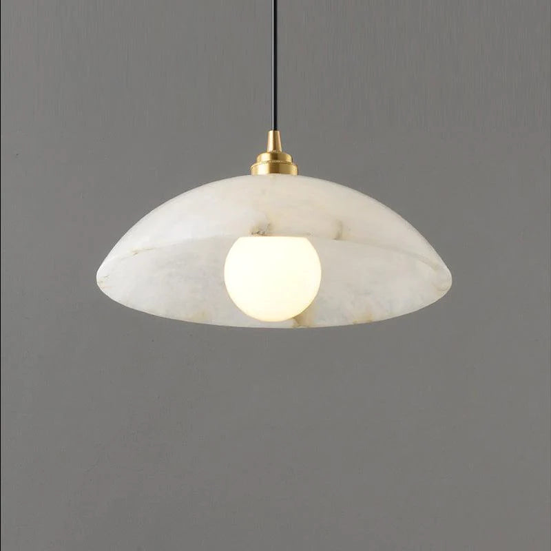 Alabaster Dome Pendant Light