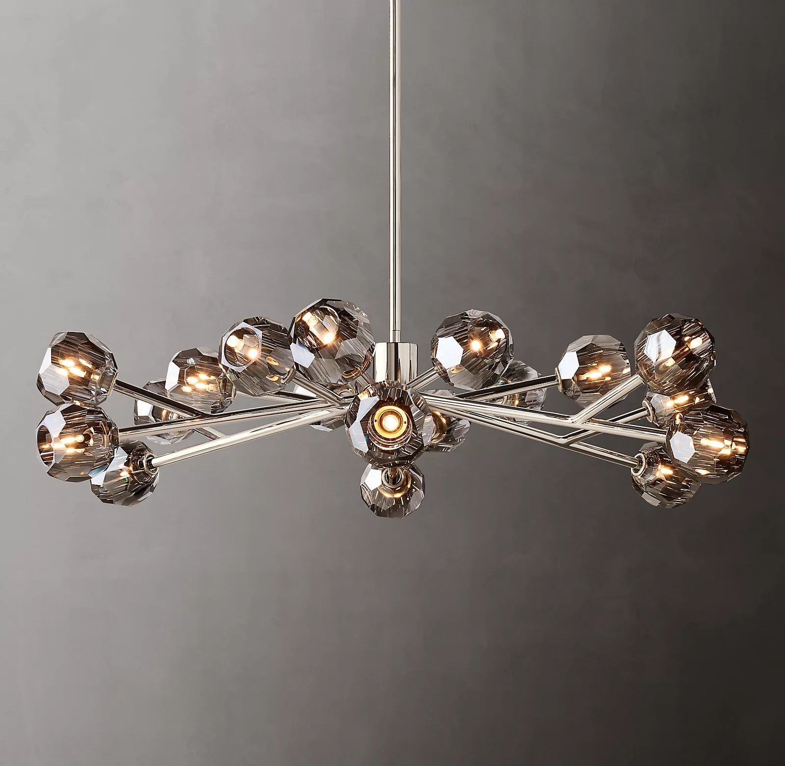 Bille De Crystal Ball Round Chandelier 48"