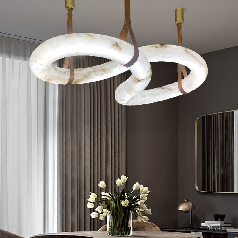 Designer Contemporary Nordic Alabaster Chandelier