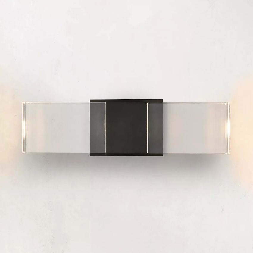 Kara Modern Linear Sconce, Crystal Glass Wall Lamp