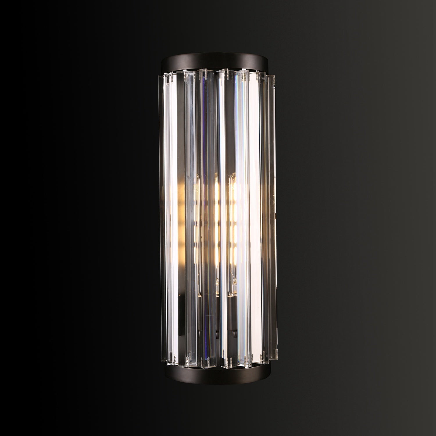 Crystal Wall Lights, Markham Black Wall Sconce, Wall Lights for Living Room