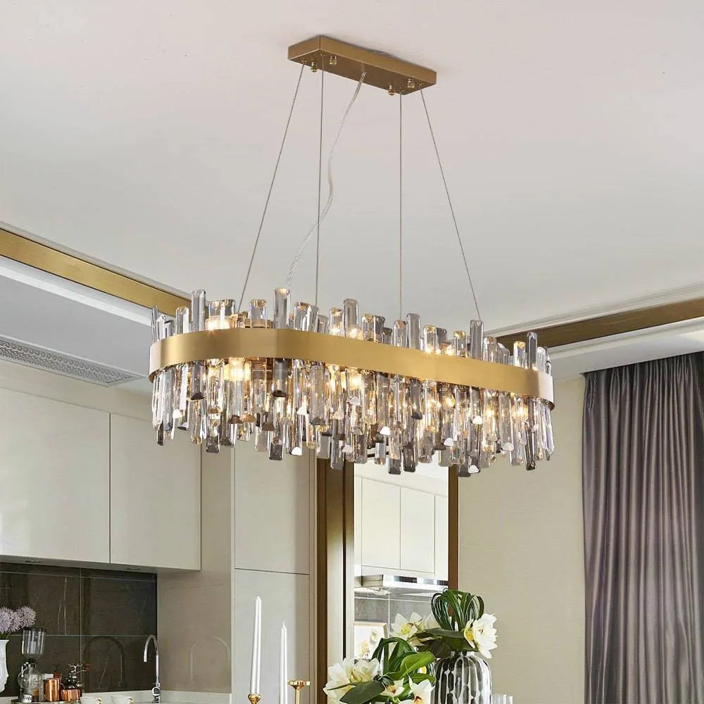 Crystal Oval Designer Chandelier