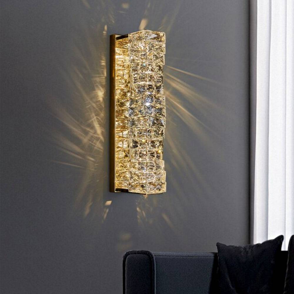 Bacci Crystal Wall Sconce, Bedside Wall Lamp Fixtures