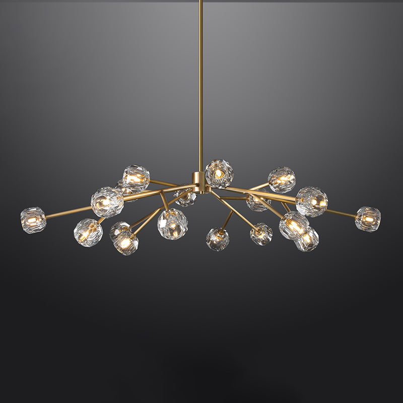 Bille De Crystal Ball Round Chandelier 60"