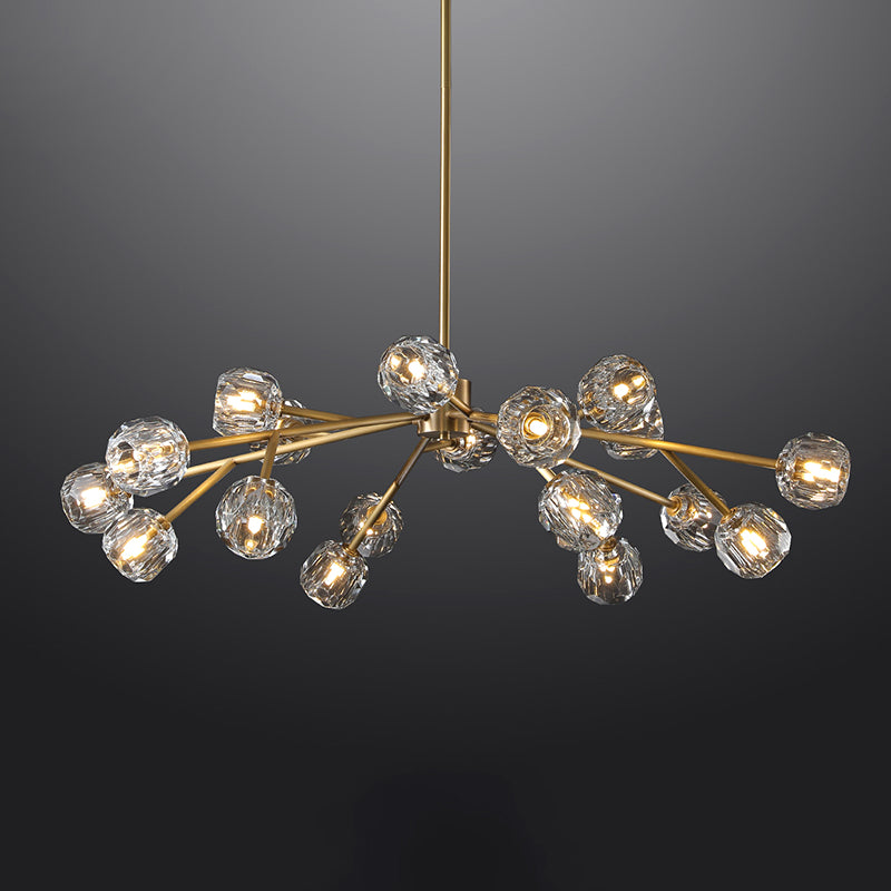 Bille De Crystal Ball Round Chandelier 48"