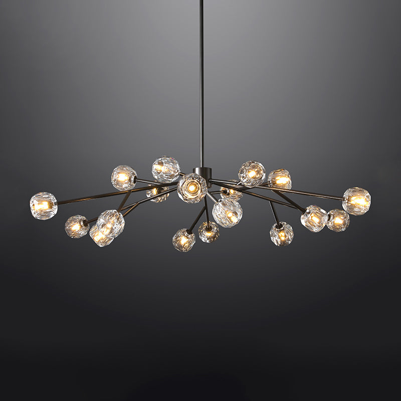 Bille De Crystal Ball Round Chandelier 60"