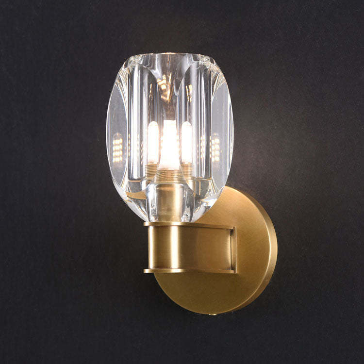 Canson Crystal Sconce Brass