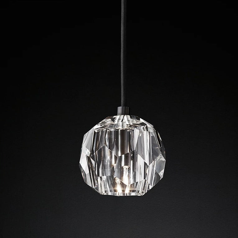 Bille De Clear Crystal Double Ball  Pendant Lighting