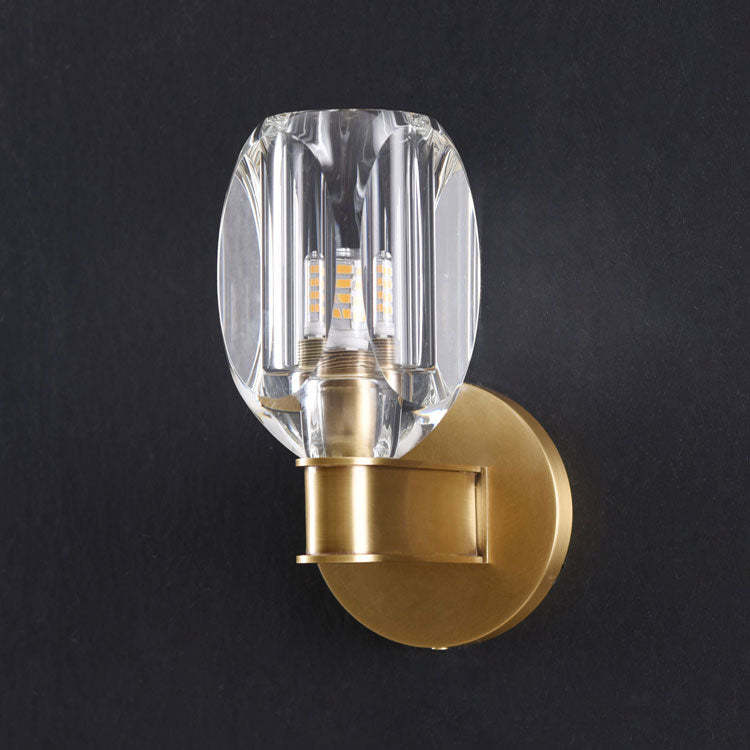 Canson Crystal Sconce Brass