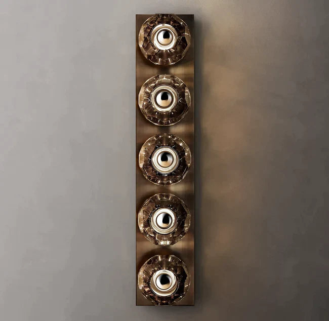 Bellanca Modern Crystal Ball Glass Grand Linear Wall Sconce