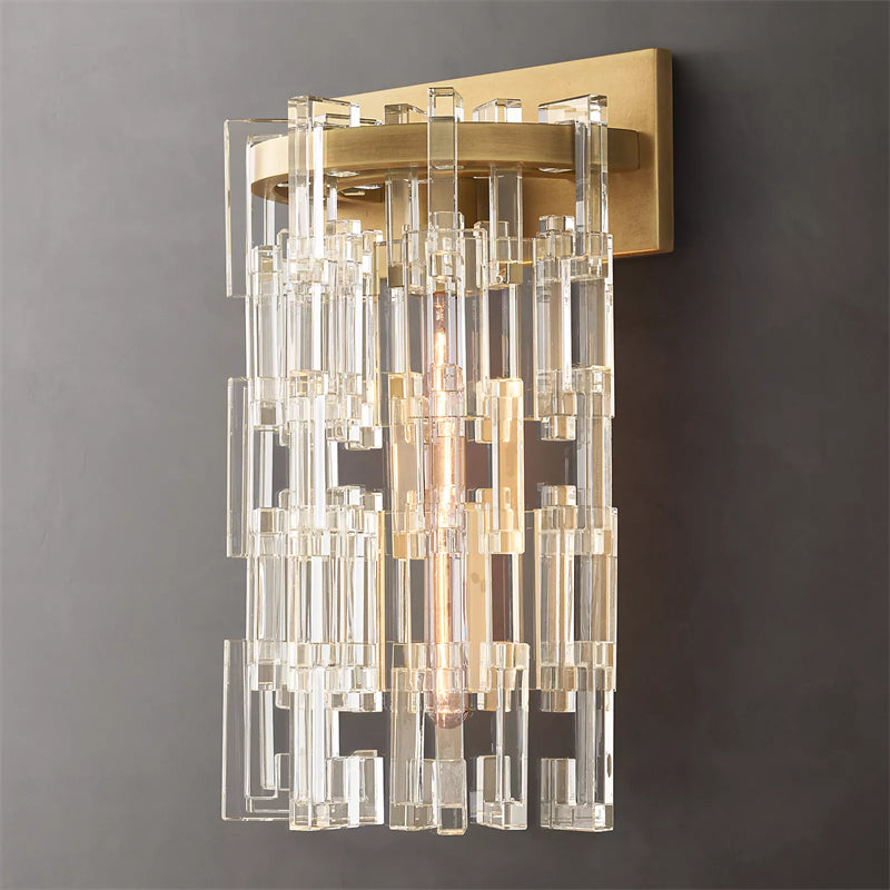 Fabricia Crystal Wall Sconce, Modern Wall Lamp