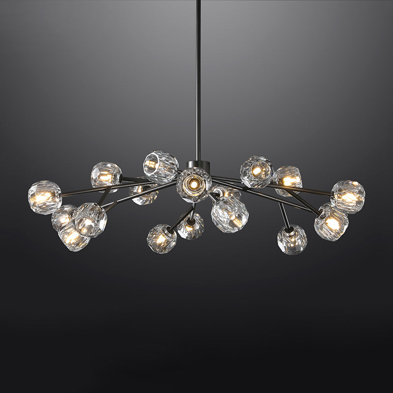 Bille De Crystal Ball Round Chandelier 48"