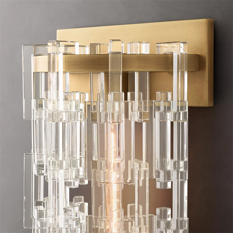 Fabricia Crystal Wall Sconce, Modern Wall Lamp