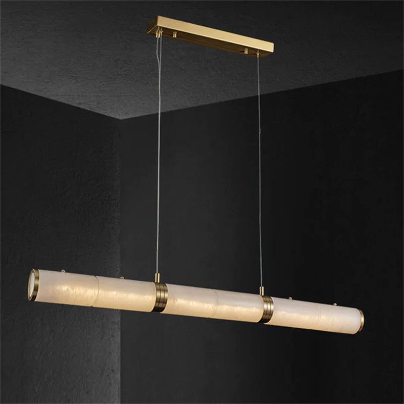 Linear Alabaster Chandelier