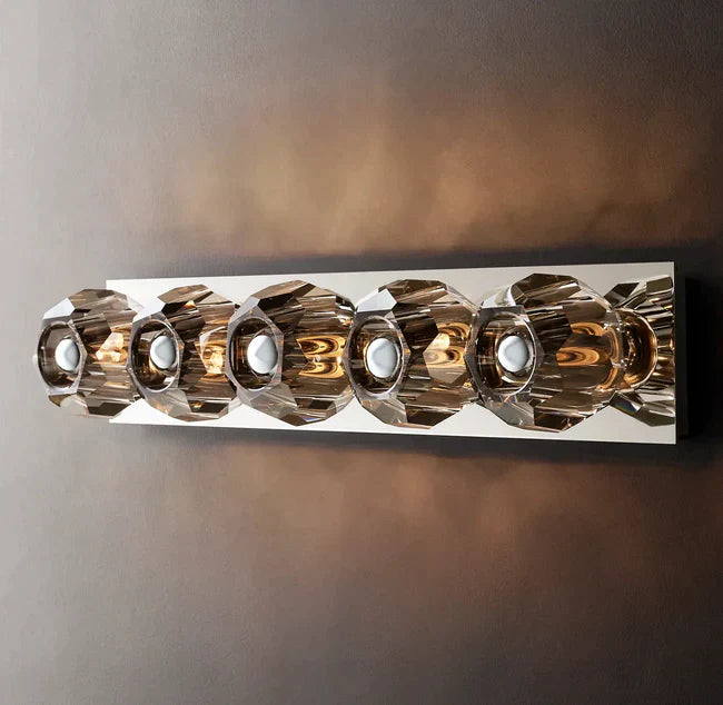 Bellanca Modern Crystal Ball Glass Grand Linear Wall Sconce