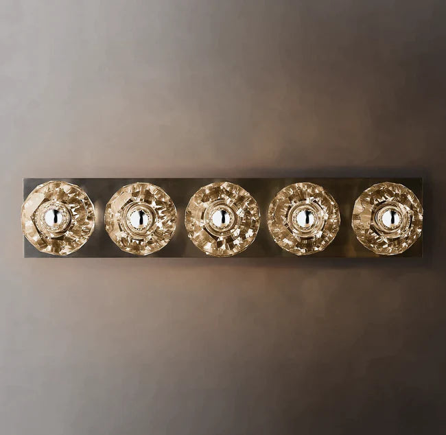 Bellanca Modern Crystal Ball Glass Grand Linear Wall Sconce