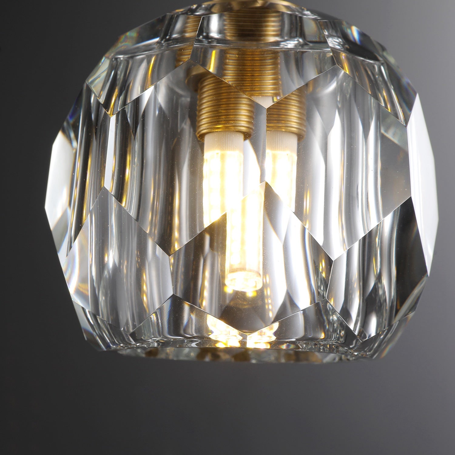 Bille De Clear Crystal Double Ball  Pendant Lighting