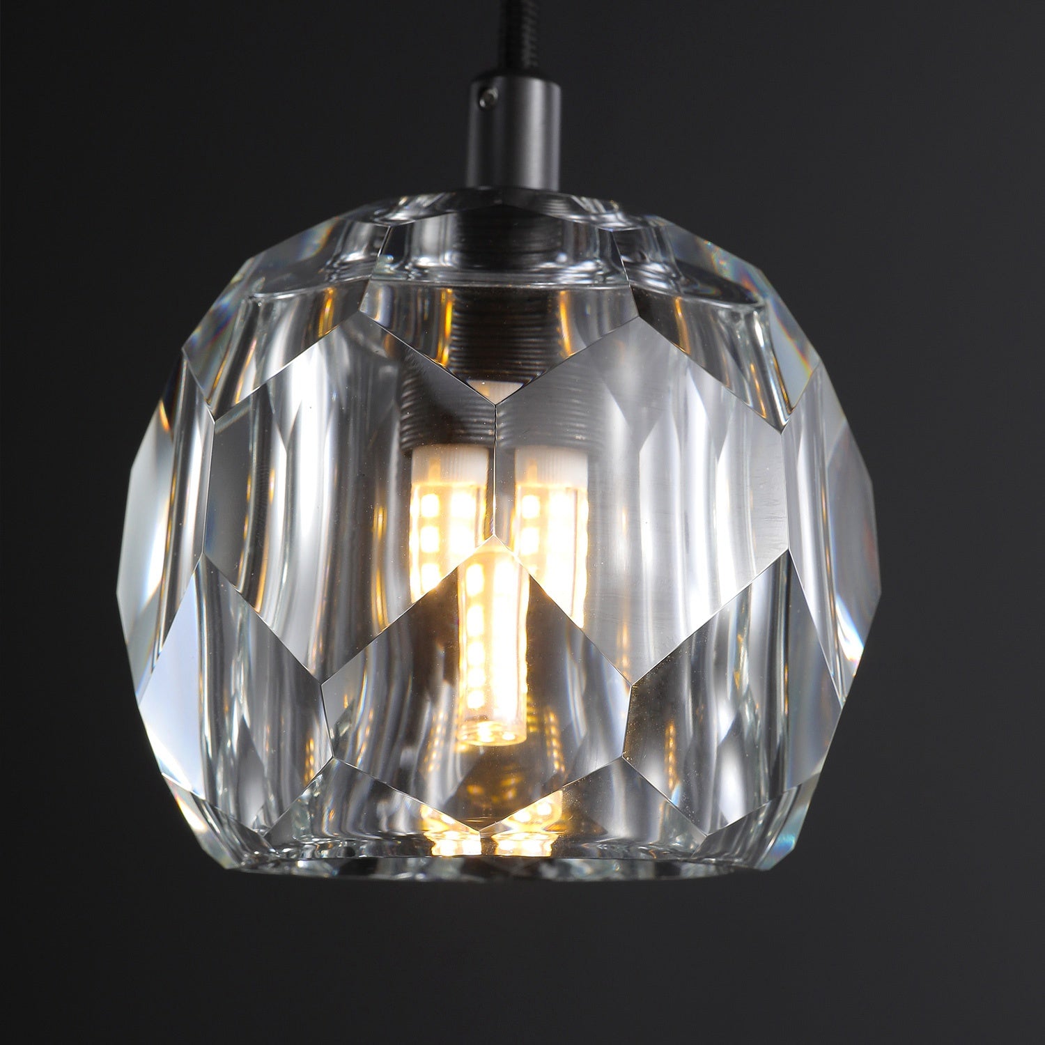 Bille De Clear Crystal Double Ball  Pendant Lighting