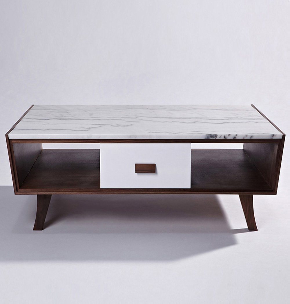 Vera - Wood & Marble Coffee Table