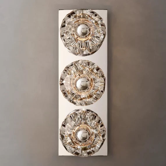 Bellanca Modern Crystal Ball Glass Linear Wall Sconce