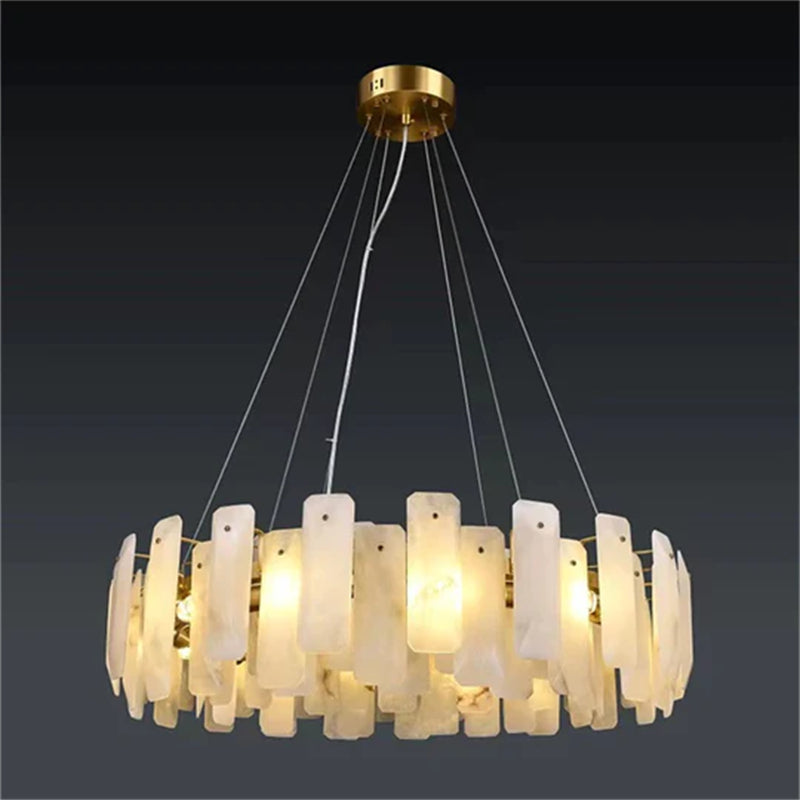 Alabaster Round Pendant Chandelier